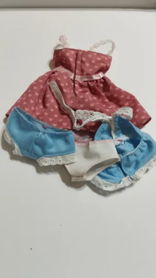 Vestido Muñeca Nancy Corazones Rosa