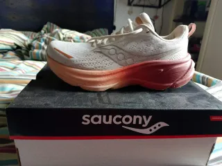 Scarpe running Saucony donna bianche/arancio