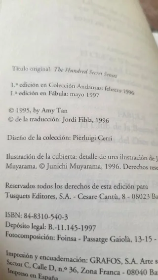 Los cien sentidos secretos (Spanish Edition)