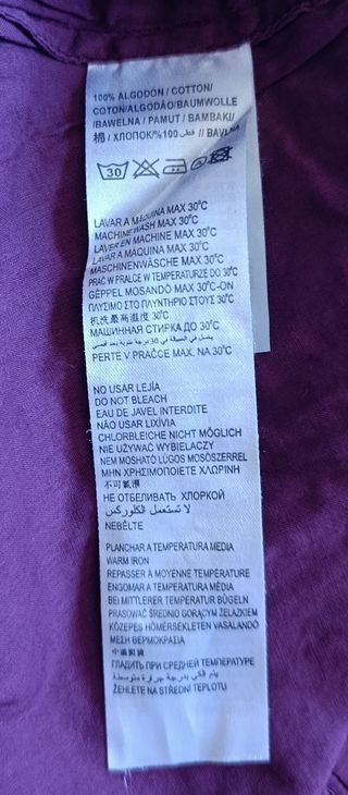 Falda Midi Burdeos Cortefiel Bordado Suizo 46 XXL