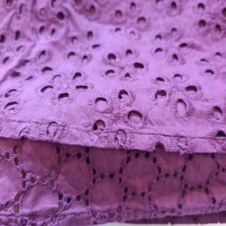 Falda Midi Burdeos Cortefiel Bordado Suizo 46 XXL