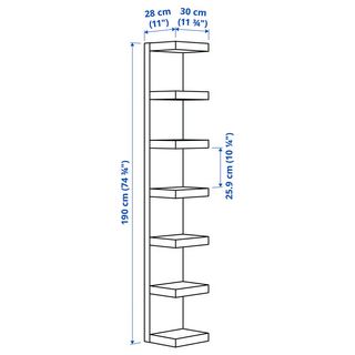 Estantería de pared IKEA LACK negro 30×190 cm