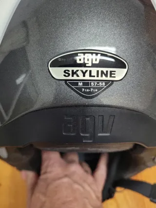 Casco Moto AGV Skyline Gris Blanco