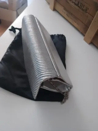 Bolso cartera fiesta plateado