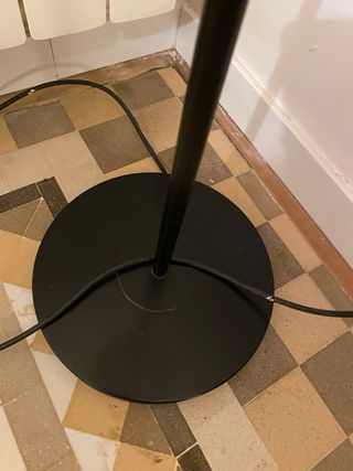 Lámpara de pie vintage tela y metal