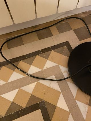 Lámpara de pie vintage tela y metal