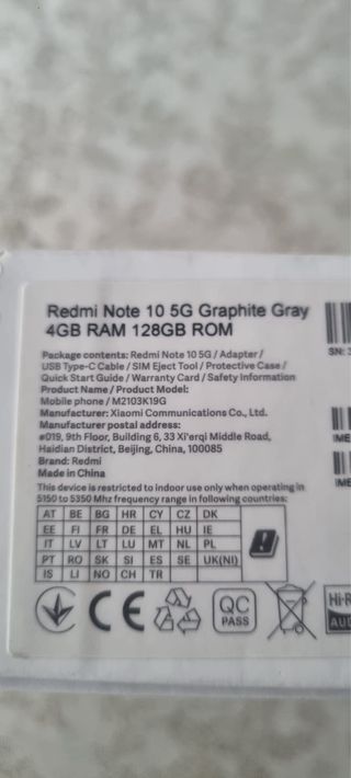 Xiaomi Redmi Note 10 5G Azul/Plata