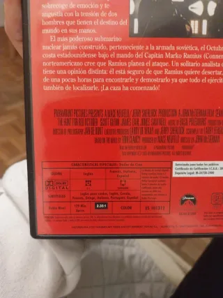 DVD La Caza del Octubre Rojo