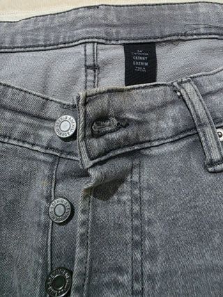 Calças H&M Cinzento Lavado Skinny