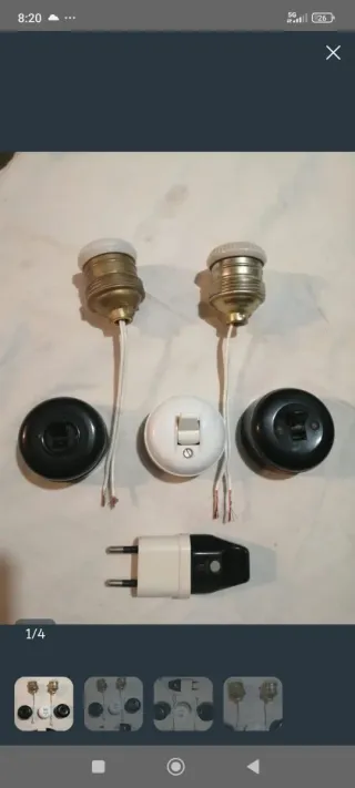 Casquillos y enchufes de luz