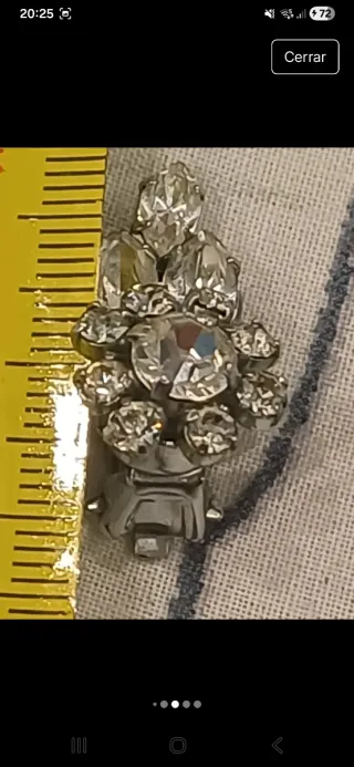 Pendientes retro vintage brillantes