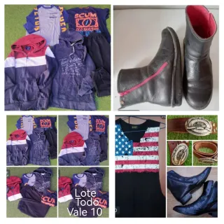 Lote Ropa Sudadera Chico T. L - Botines y Cinturón