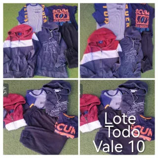 Lote Ropa Sudadera Chico T. L - Botines y Cinturón