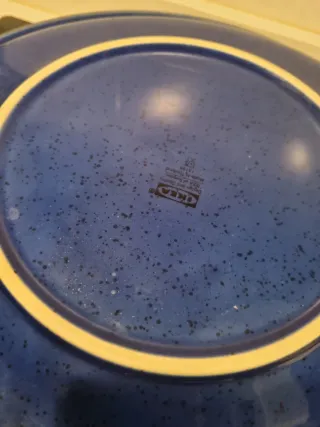 6 Platos Grandes azul IKEA