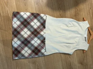 Vestido Orsay Beige y Tartán