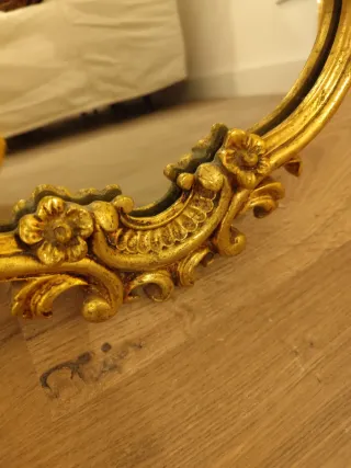 Espejo Antiguo Dorado Cornucopia