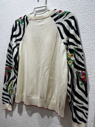 Jersey Desigual M Rayas Cebra Flores