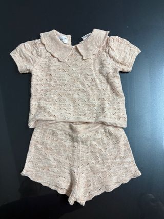 Conjunto Zara perlé verano 1-3 meses