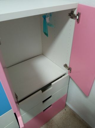 2 Armarios Infantiles Ikea Azul y Rosa