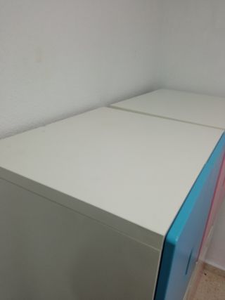 2 Armarios Infantiles Ikea Azul y Rosa