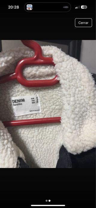 Cazadora vaquera borreguito negra