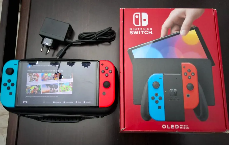 Nintendo Switch OLED Azul y Roja afbeelding 3