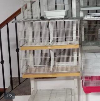 Jaula doble para pájaros