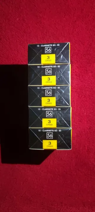 Lote 5 cajas cañas clarinete Sib 3