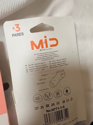 3 Paquetes de Calcetines MID Mujer Talla 35-40