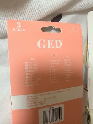 3 Paquetes de Calcetines MID Mujer Talla 35-40