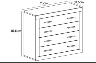✅COMODA LARA MUEBLE KIT Nuevo