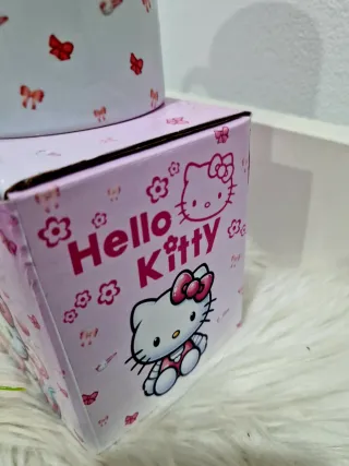 Caneca Hello Kitty Cerâmica Rosa e Branca