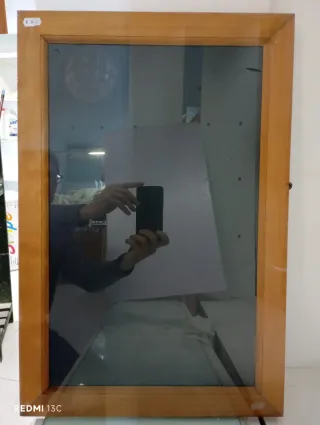 Lavagna nera con cornice in legno 40x60