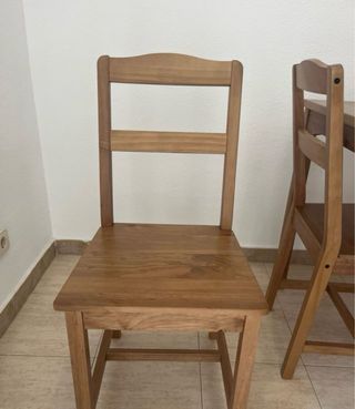 Mesa comedor y 4 sillas madera