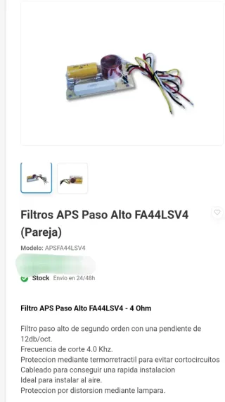 Altavoces Vias Separadas APS VS654 6" (Nuevos).