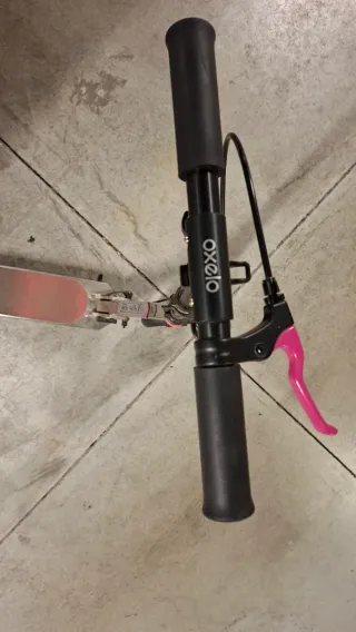 Patinete Plegable Rosa y Plata