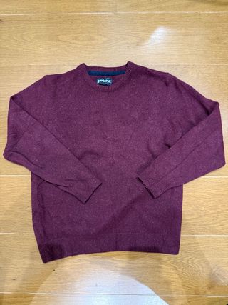 Jersey Barbour Lana y Seda Jaspeado Burdeos