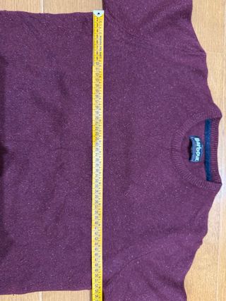 Jersey Barbour Lana y Seda Jaspeado Burdeos