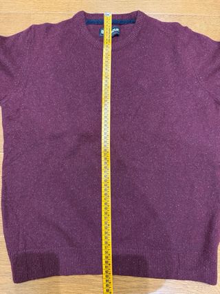 Jersey Barbour Lana y Seda Jaspeado Burdeos