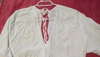 Camisa amplia ibicenca bordada