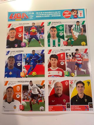Pegatinas exclusivas revista jugón de Laliga Este
