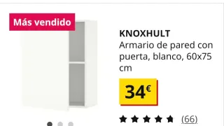 Armario de pared KNOXHULT blanco