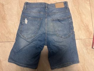Pull&Bear Pantalón Vaquero Corto Azul