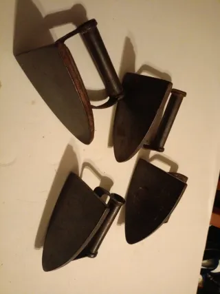 Planchas antiguas de hierro fundido