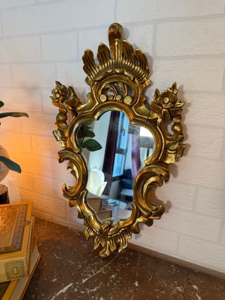 Espejo Barroco Dorado Hormaetxea Bilbao Antiguo