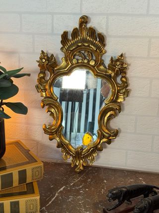 Espejo Barroco Dorado Hormaetxea Bilbao Antiguo