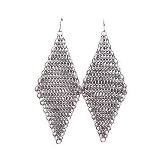 Aretes Pendientes de Malla Inglesa Hechos a Mano