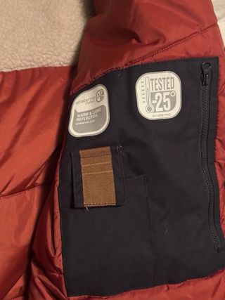 Chaquetón XXL azul y marrón