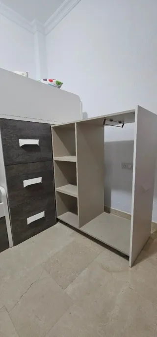 Habitación juvenil litera con cajones