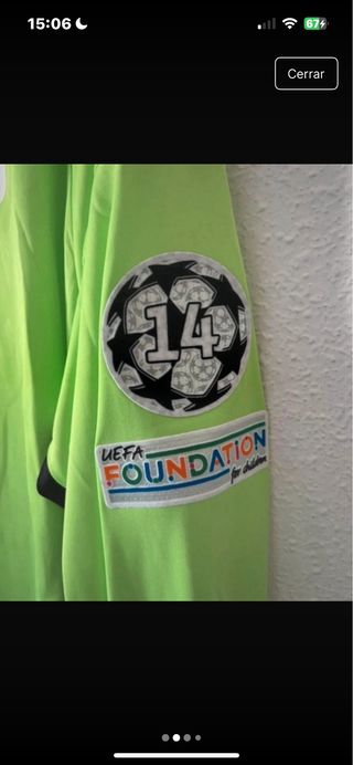 Camiseta Real Madrid Portero Álvaro 1 Adidas etiqu